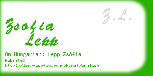 zsofia lepp business card
