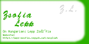 zsofia lepp business card